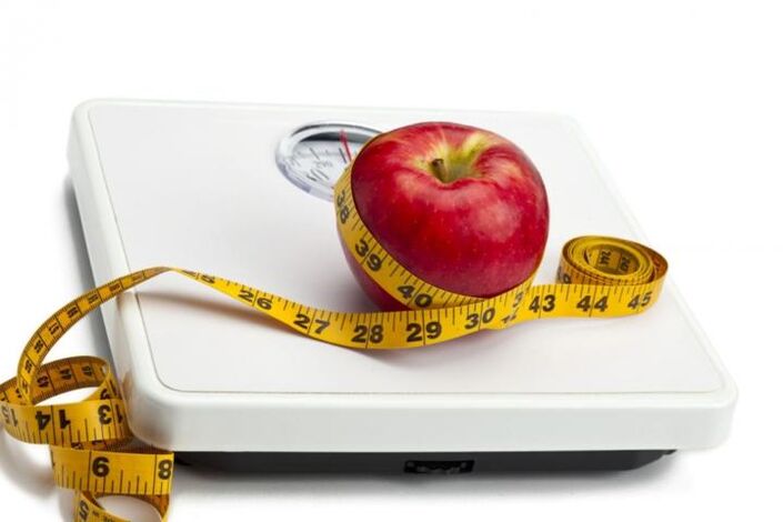 Epal untuk penurunan berat badan dalam diet protein