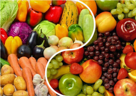 buah-buahan dan sayur-sayuran untuk penurunan berat badan